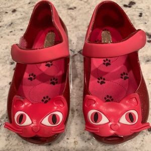 Mini Melissa - Shimmery Pink Cat Shoes